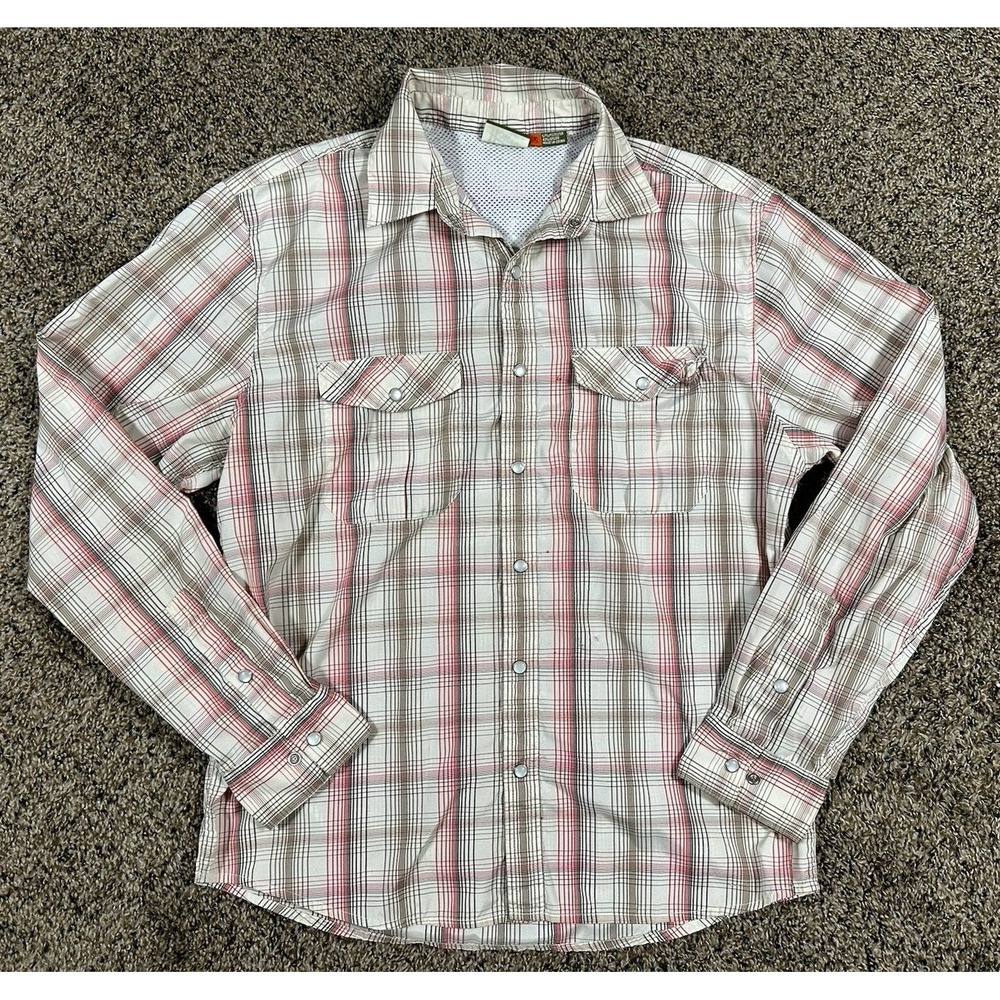 Howler Bros Shirt Plaid Pearl Snap Vented Outdoors Western Long Sleeve Sz Small